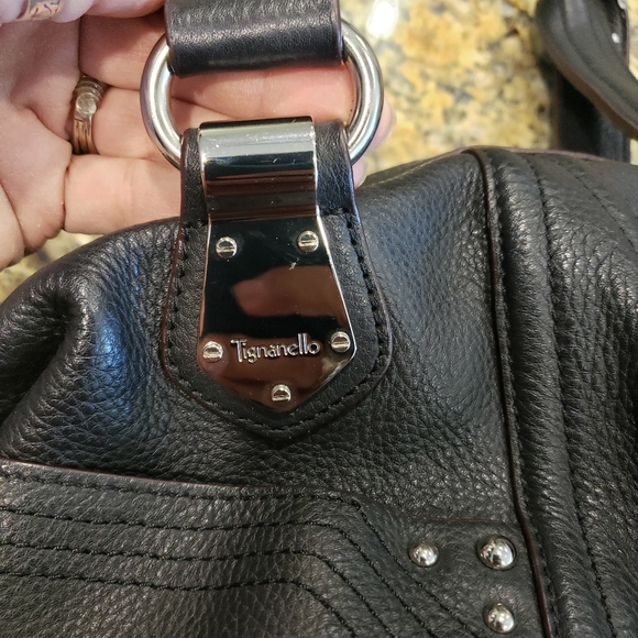 Tignanello Black Hand Bag 8" x 14" - Picture 7 of 10
